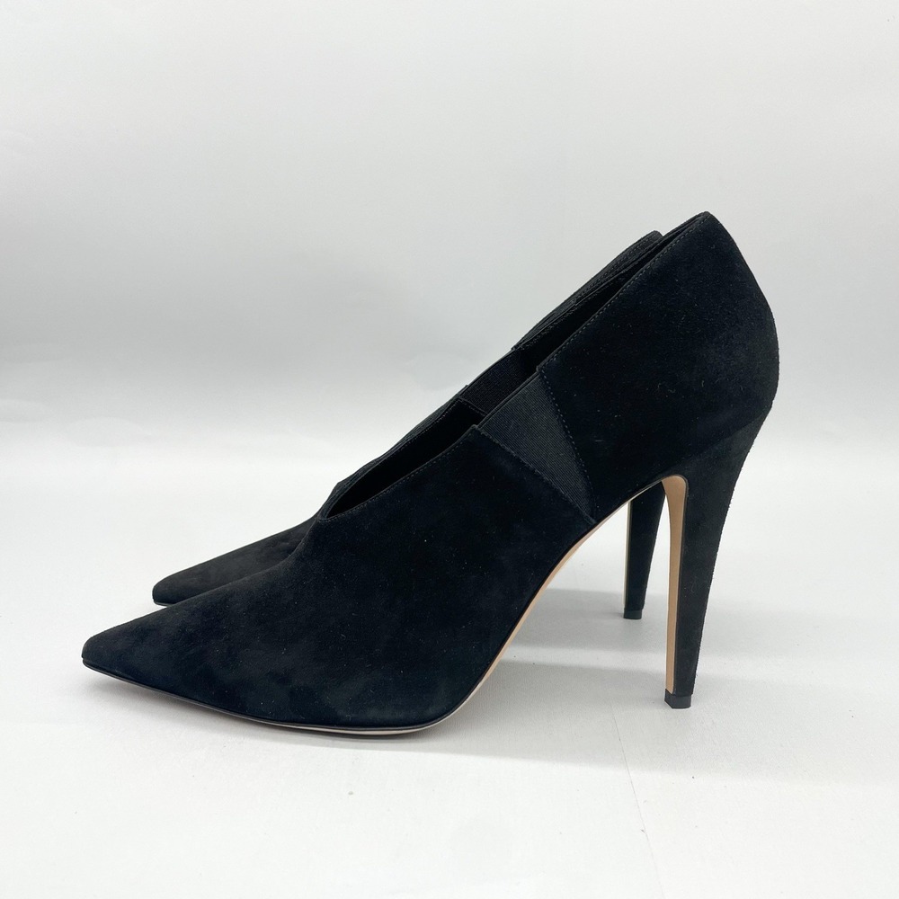 Tamara Mellon Womens 40 10 Pump Shoes Black Suede Pointed Toe‎ Stiletto Heels - Picture 4 of 12